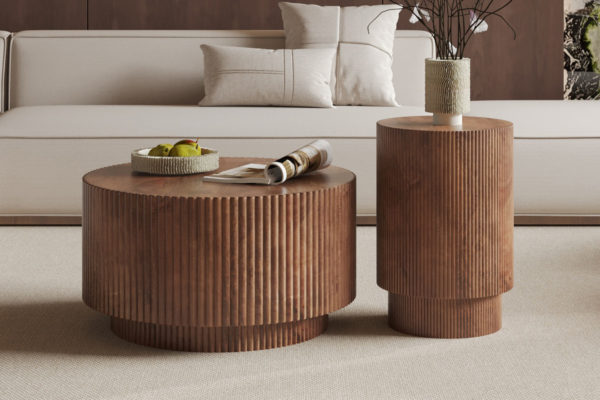 Salontafel 'Victor' Mango hout Lichtbruin (1c) - Afbeelding 2