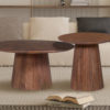 Salontafel 'Miguel' 50 cm Rond Mango hout Lichtbruin (2c) - Afbeelding 2