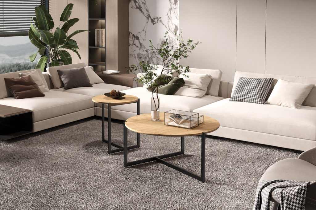 Set van 2 Salontafels 'Pola' Decor Oude eik (1c) - Afbeelding 2