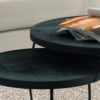 Salontafel 'Lars' 2-delig Mango hout zwart (1c) - Afbeelding 2