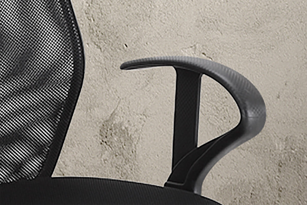 Bureaustoel 'Job' Mesh Zwart (1c) - Afbeelding 2