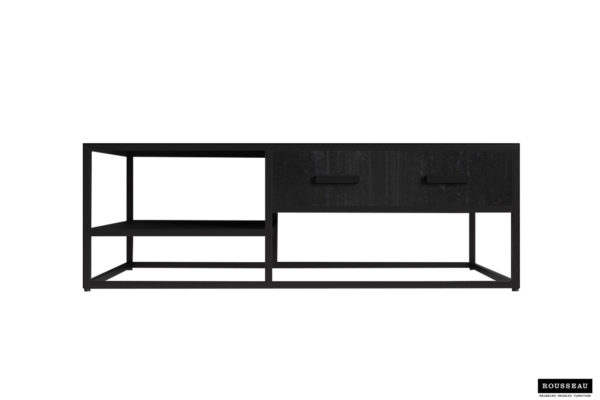 Salontafel 'Madeira' 120 cm Mango hout zwart - Afbeelding 2
