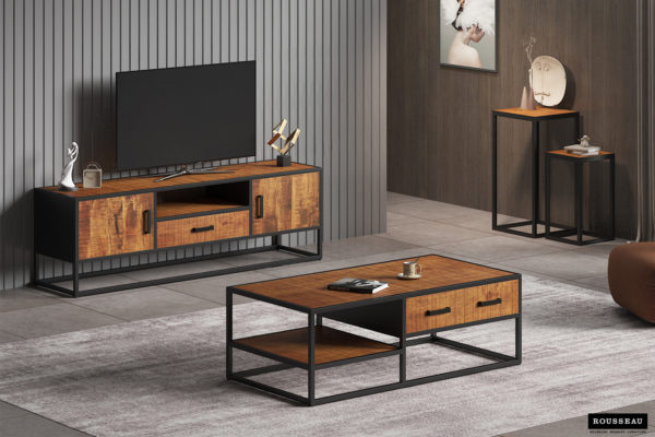 Salontafel 'Madeira' 120 cm Mangohout (1c) - Afbeelding 2