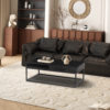 Salontafel 'Madeira' met lade Mangohout zwart - Afbeelding 2