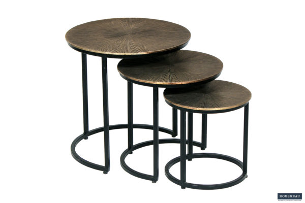 Salontafel 'Alicia' set van 3 Sun Gold - Afbeelding 2