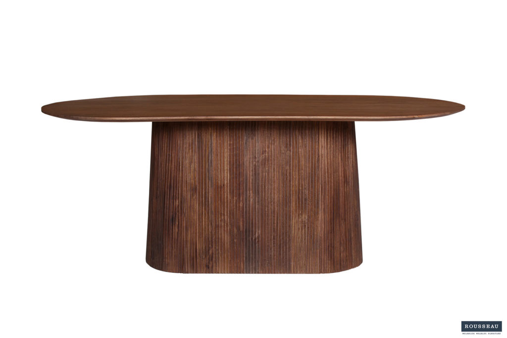 Tafel 'Miguel' 200 cm Ovaal Mango hout Lichtbruin - Afbeelding 2