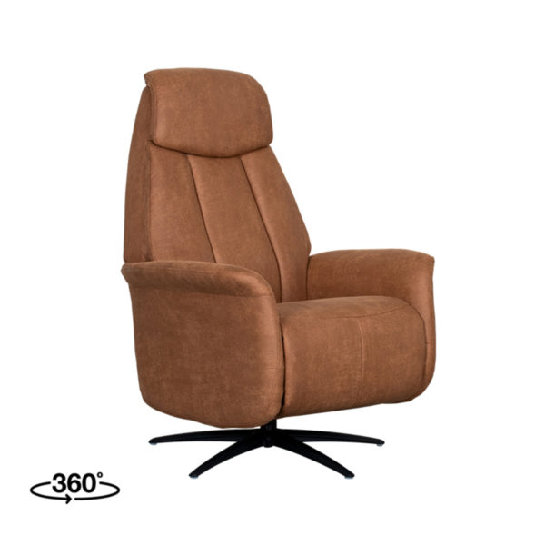 LABEL51 Fauteuil Oslo - Cognac - Micro Suede - Afbeelding 2