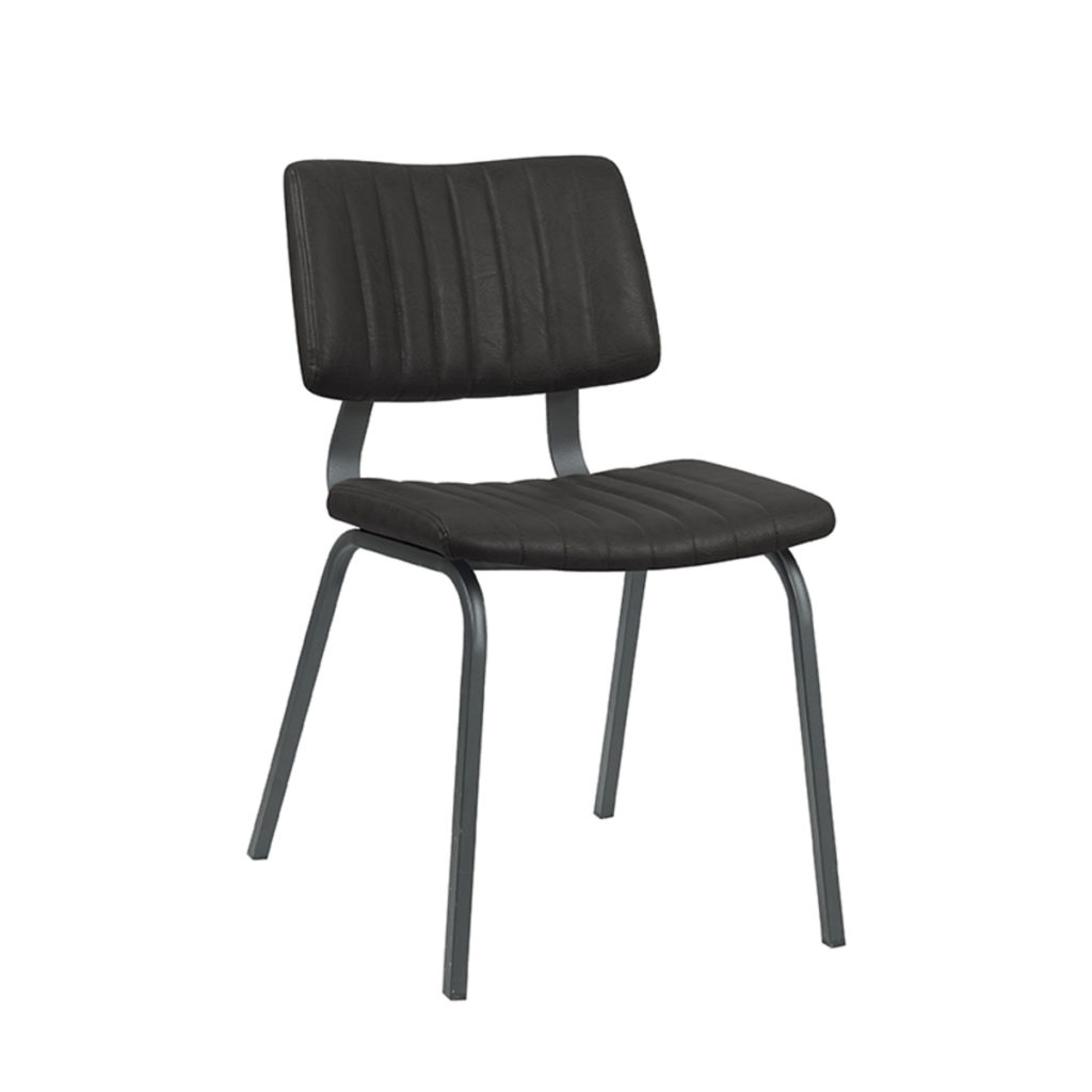 LABEL51 Eetkamerstoel Gusto - Zwart - PU-Leder