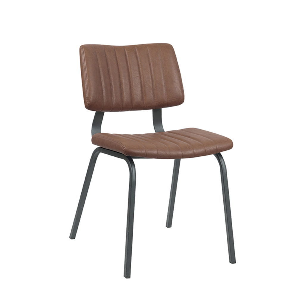 LABEL51 Eetkamerstoel Gusto - Bruin - PU-Leder
