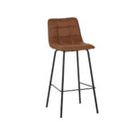 LABEL51 Eetkamerstoel Bistro - Cognac - Micro Suede