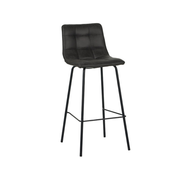 LABEL51 Barkruk Bistro - Antraciet - Micro Suede