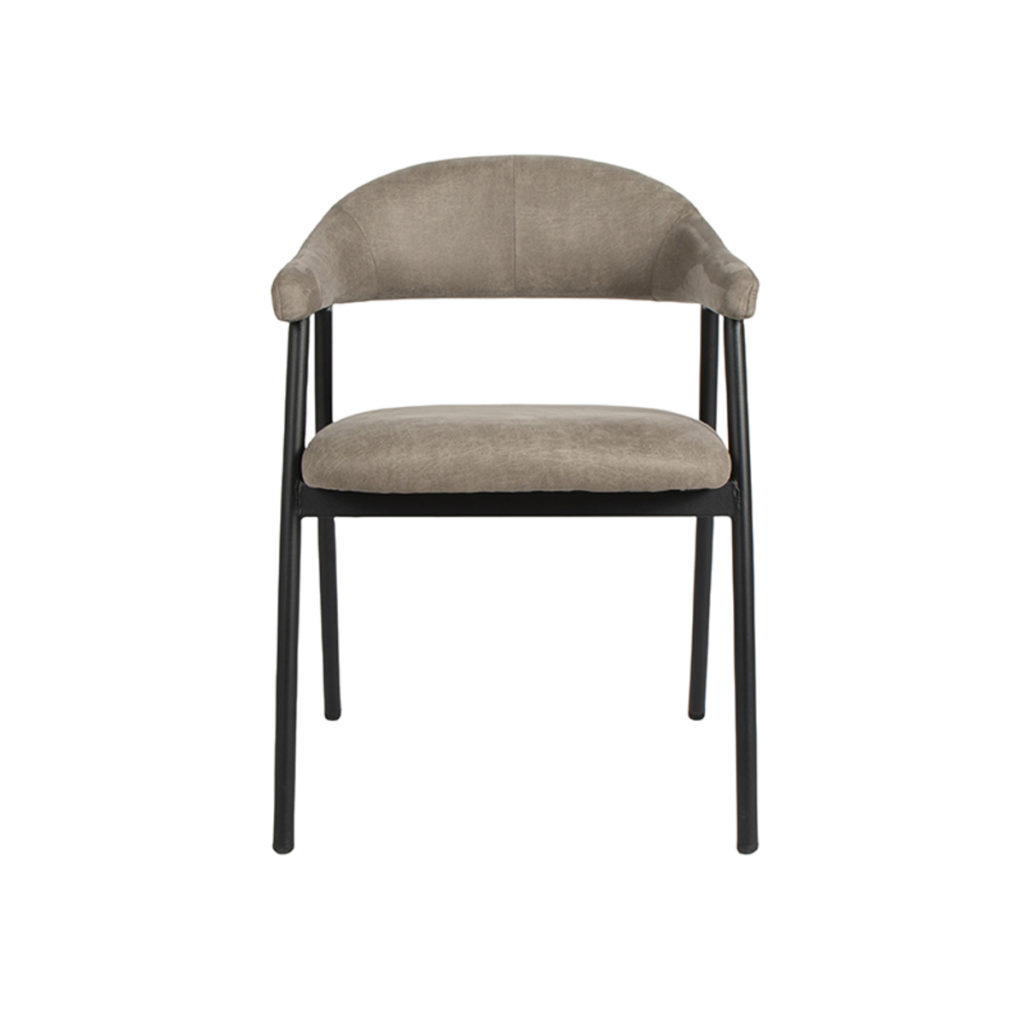 LABEL51 Eetkamerstoel Amaze - Taupe - Micro Suede - Afbeelding 2