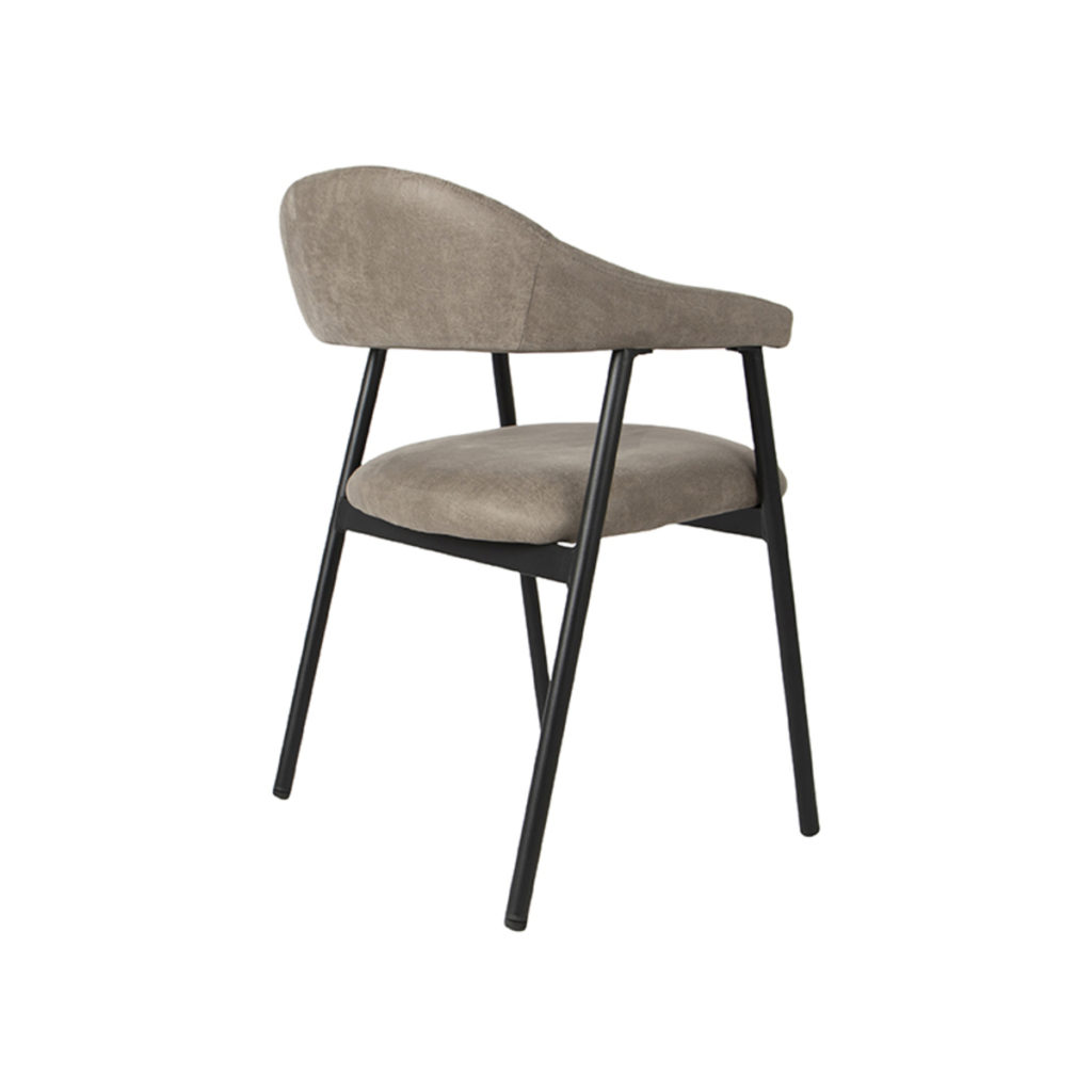 LABEL51 Eetkamerstoel Amaze - Taupe - Micro Suede - Afbeelding 4