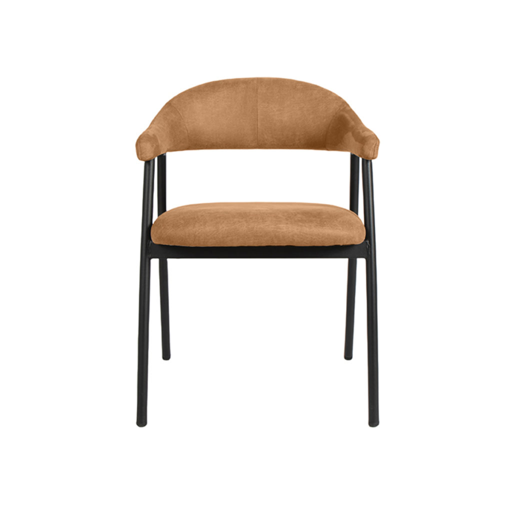 LABEL51 Eetkamerstoel Amaze - Cognac - Micro Suede - Afbeelding 2