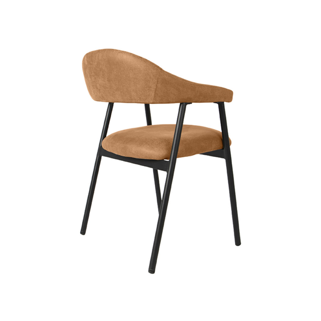LABEL51 Eetkamerstoel Amaze - Cognac - Micro Suede - Afbeelding 4