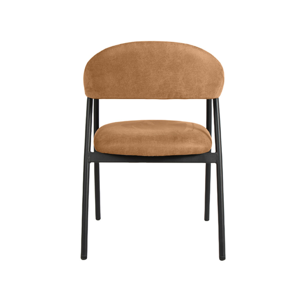 LABEL51 Eetkamerstoel Amaze - Cognac - Micro Suede - Afbeelding 5