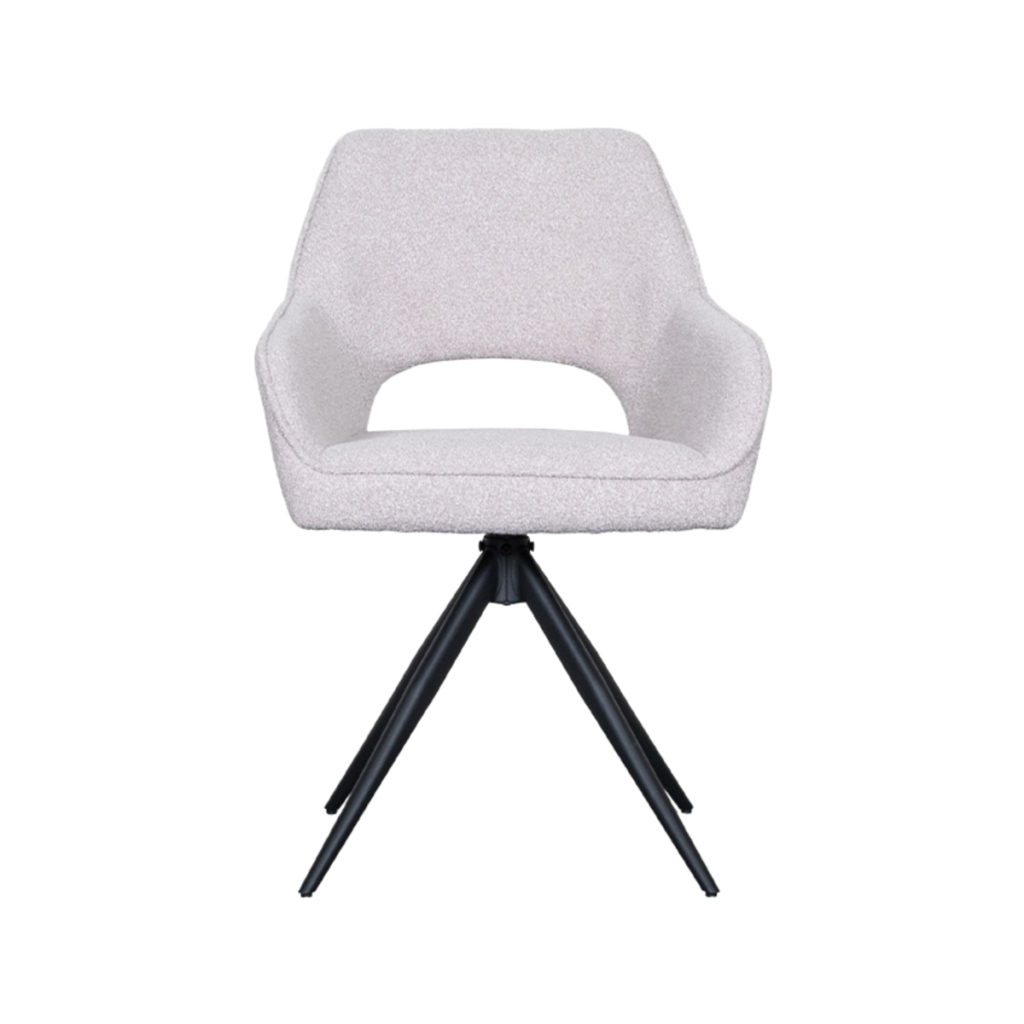 LABEL51 Eetkamerstoel Finley - Naturel - Boucle - Afbeelding 2