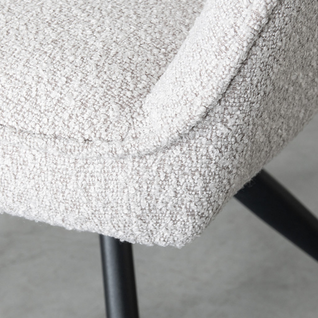 LABEL51 Eetkamerstoel Finley - Naturel - Boucle - Afbeelding 6