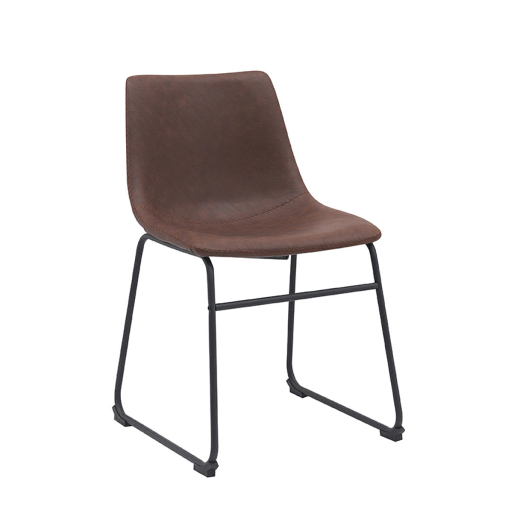 LABEL51 Eetkamerstoel Risto - Bruin - PU-Leder