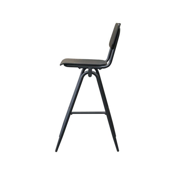 LABEL51 Barkruk Solid - Zwart - Hout - Zithoogte 75 - Afbeelding 3