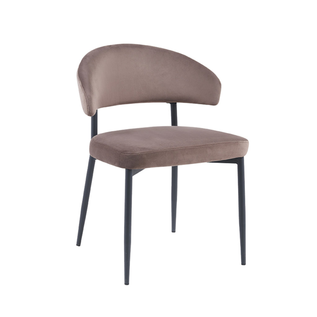 LABEL51 Eetkamerstoel Bliss - Taupe - Fluweel - Afbeelding 6