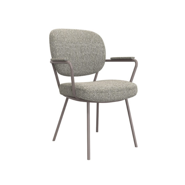 LABEL51 Eetkamerstoel Lausanne - Truffel grijs - Boucle