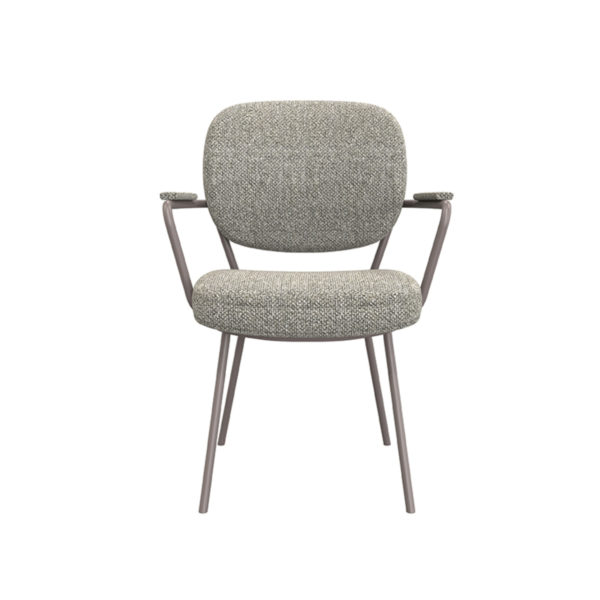 LABEL51 Eetkamerstoel Lausanne - Truffel grijs - Boucle - Afbeelding 2