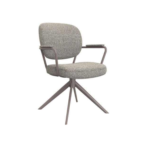LABEL51 Eetkamerstoel Basel - Truffel grijs - Boucle - Afbeelding 2