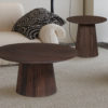 Salontafel 'Miguel' 50 cm Rond Mango hout Donkerbruin (2c) - Afbeelding 3