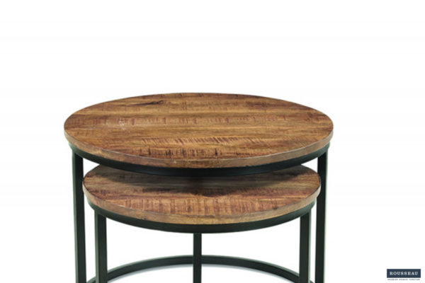 Salontafel 'Goja' 2-delig Mango hout (1c) - Afbeelding 3