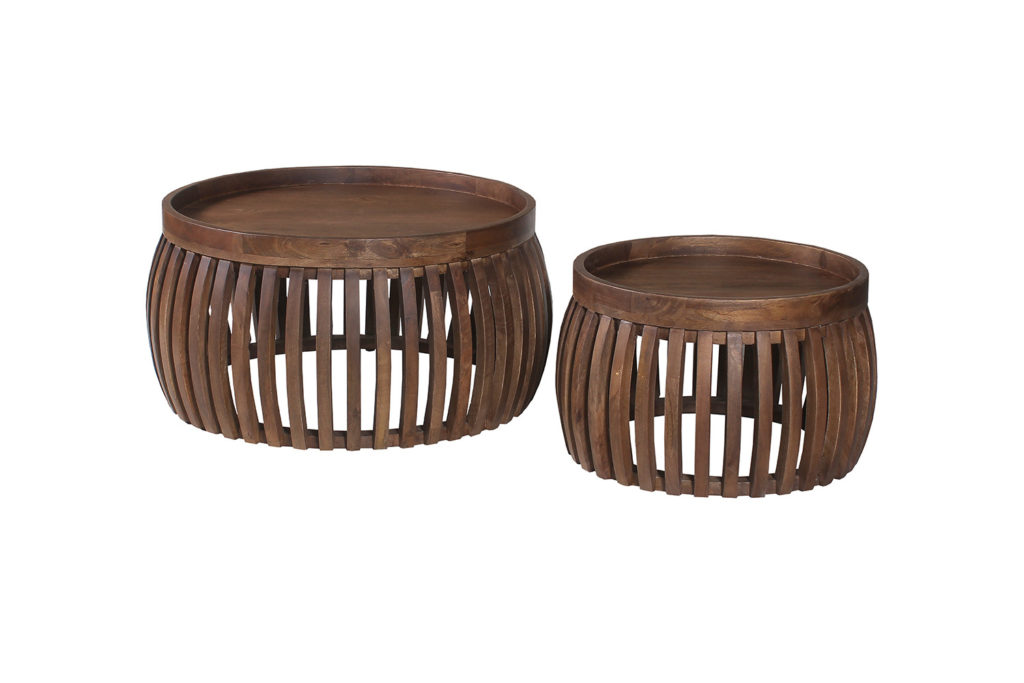 Salontafel 'Corry' 2-delige set Mango hout Lichtbruin (1c) - Afbeelding 3