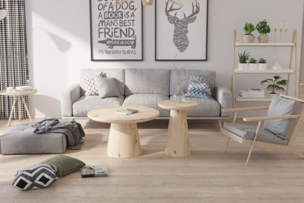 Salontafel 'Lukas' 80 cm Decor Oude eik (2c) - Afbeelding 3