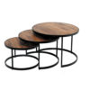 Salontafel 'Lennox' 3-delig Mango hout (1c) - Afbeelding 3