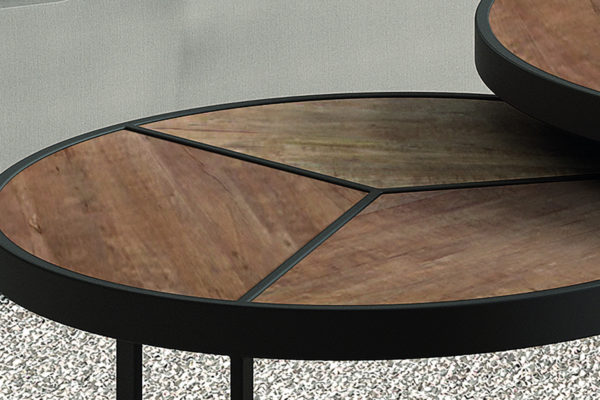 Salontafel 'Laveu' 2-delig Mango hout (1c) - Afbeelding 3