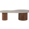 Salontafel 'Marlon' 120 cm Mango hout met Travertin Beige (2c) - Afbeelding 3