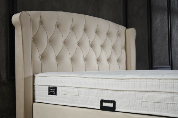 Opbergboxspring Aurora Velvet Beige 180x200 - Afbeelding 3