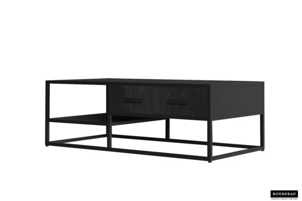 Salontafel 'Madeira' 120 cm Mango hout zwart - Afbeelding 3