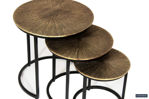 Salontafel 'Alicia' set van 3 Sun Gold - Afbeelding 3