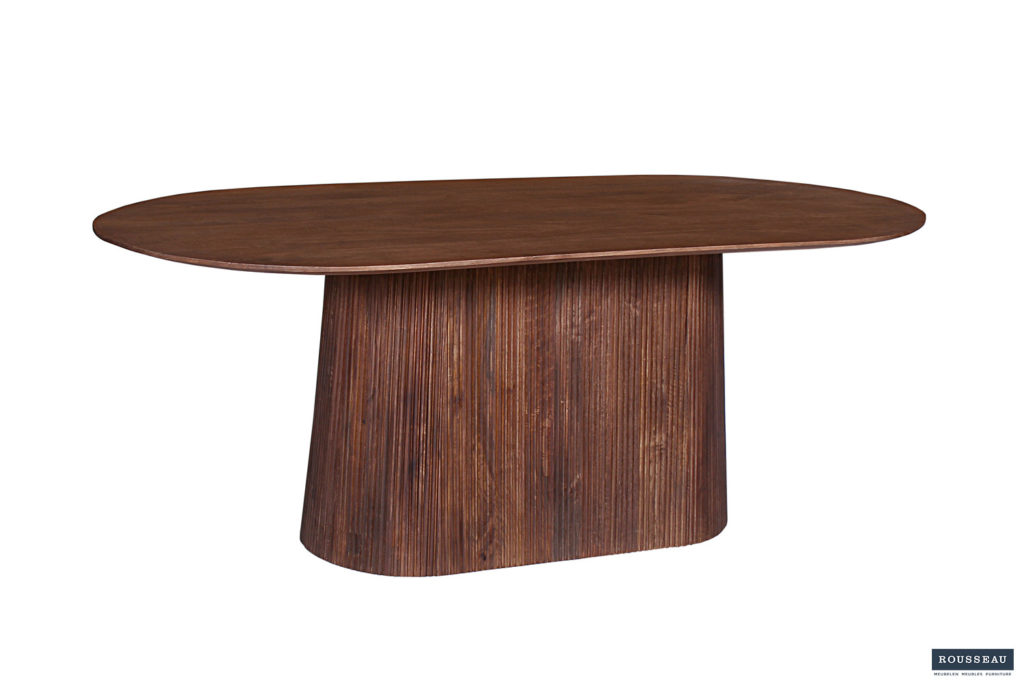 Tafel 'Miguel' 200 cm Ovaal Mango hout Lichtbruin - Afbeelding 3