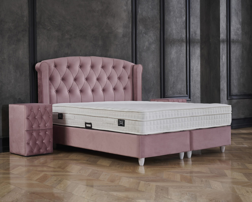 Opbergboxspring Aurora Velvet Roze 160x200 - Afbeelding 3