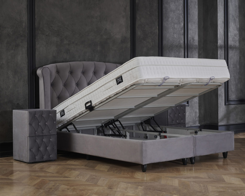 Opbergboxspring Aurora Velvet Antraciet 180x200 - Afbeelding 4