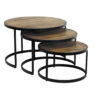 Salontafel 'Lennox' 3-delig Mango hout (1c) - Afbeelding 4