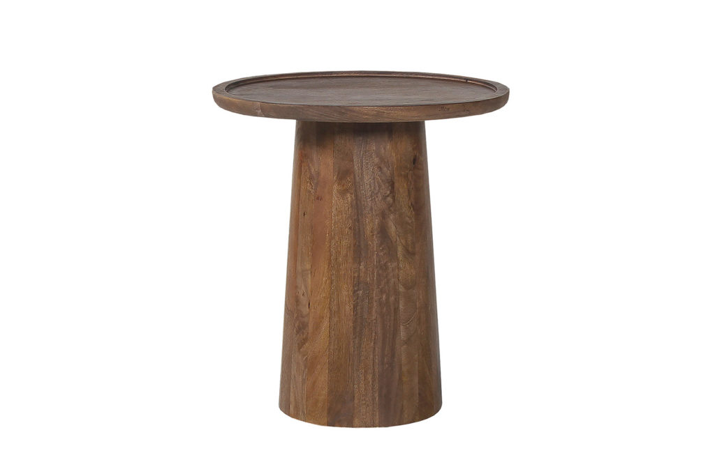 Salontafel 'Jules' 45x50 cm Rond Mango hout Lichtbruin (2c) - Afbeelding 4