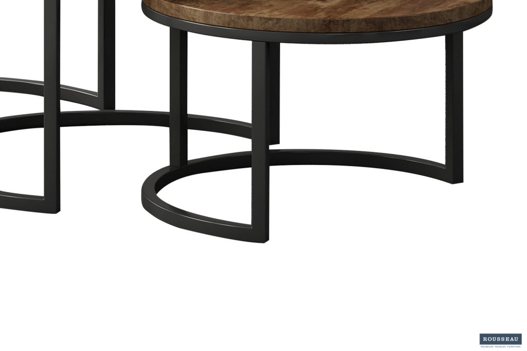 Salontafel 'Arnod' 3-delig Mango hout (1c) - Afbeelding 4
