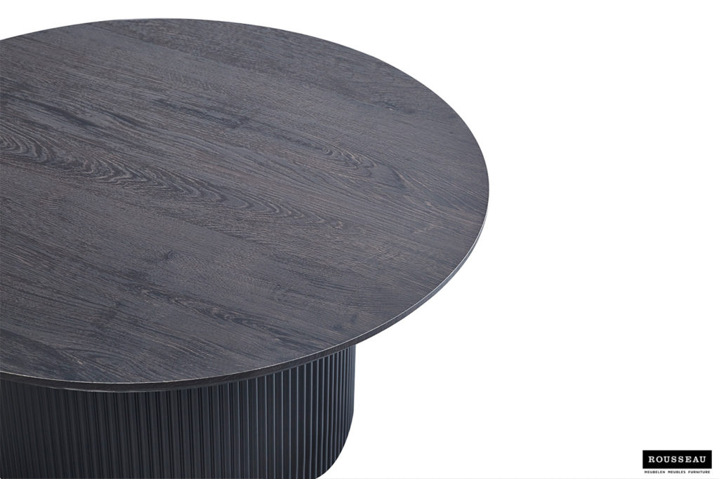 Salontafel 'Lagos' 80 cm Rond Decor Donkerbruin (2c) - Afbeelding 4