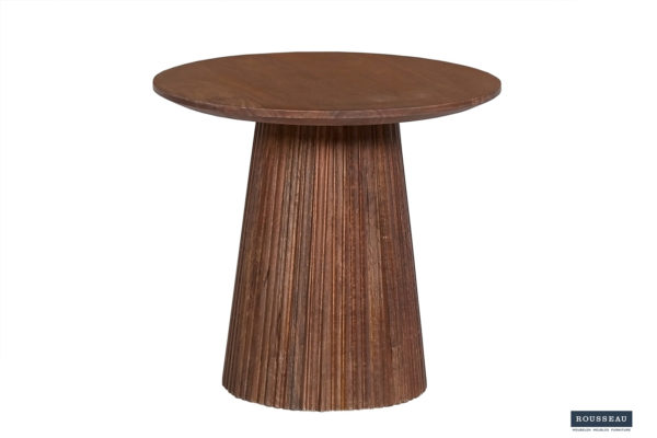 Salontafel 'Miguel' 50 cm Rond Mango hout Lichtbruin (2c) - Afbeelding 4