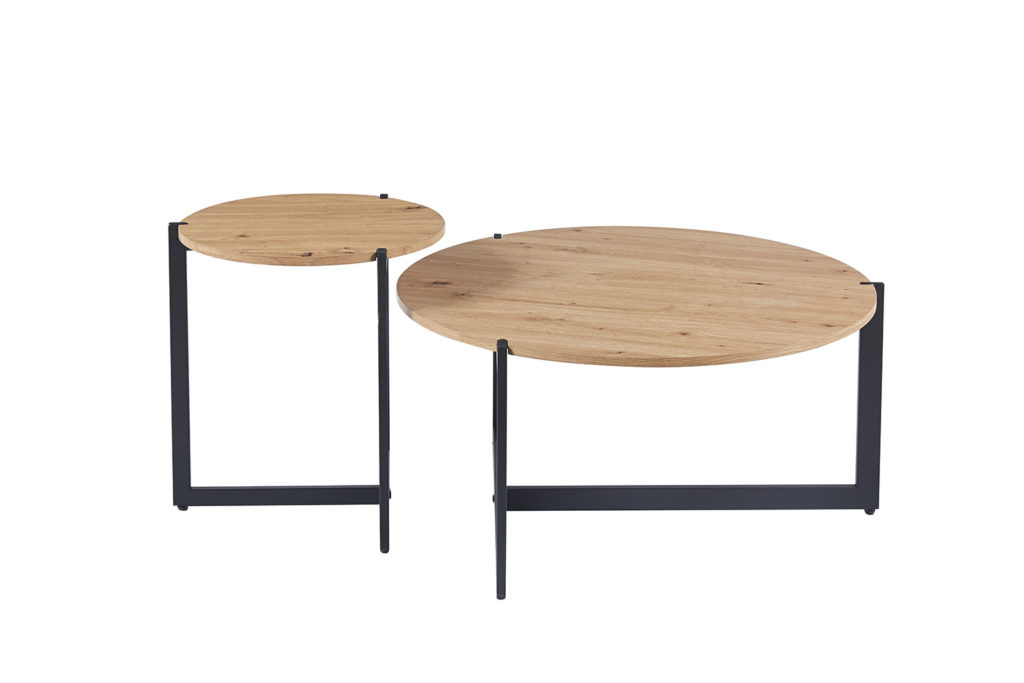 Set van 2 Salontafels 'Pola' Decor Oude eik (1c) - Afbeelding 4