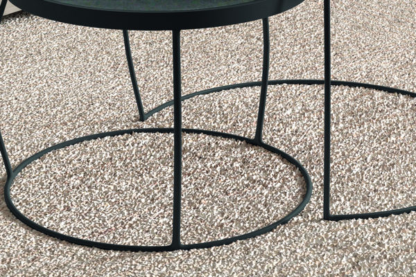 Salontafel 'Lars' 2-delig Mango hout zwart (1c) - Afbeelding 4
