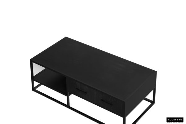 Salontafel 'Madeira' 120 cm Mango hout zwart - Afbeelding 4