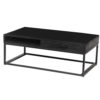 Salontafel 'Madeira' met lade Mangohout zwart - Afbeelding 4